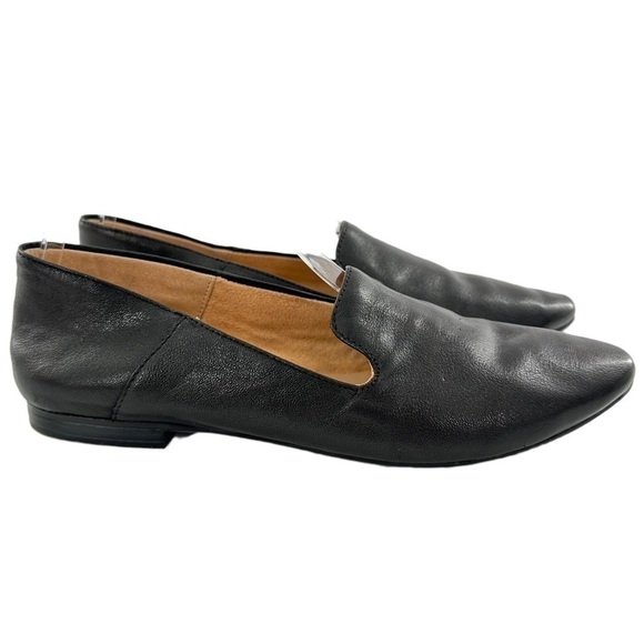 Naturalizer womens Lorna flats size 6.5 36.5 black leather pointy toe loafers - Picture 1 of 13